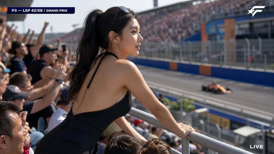 Formula Grand Prix Broadcast Capture Woman