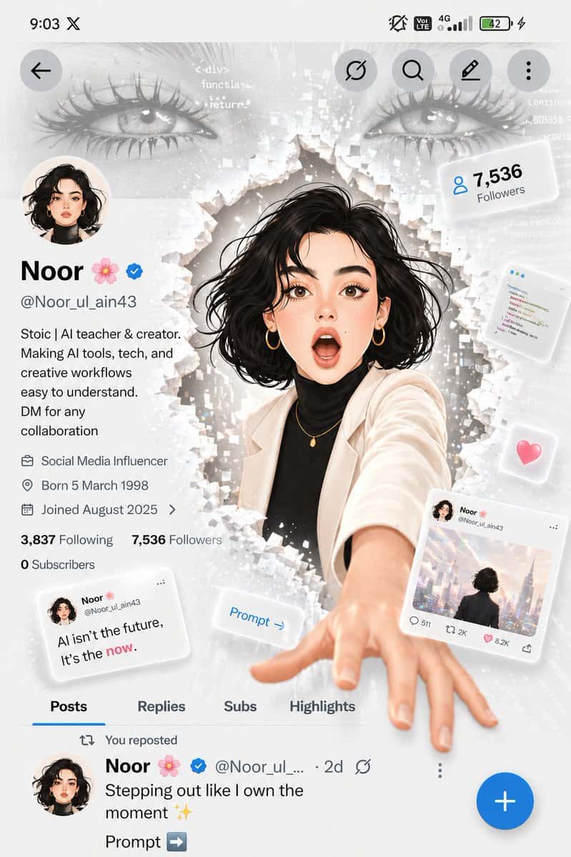 Futuristic Social Media UI AI Art