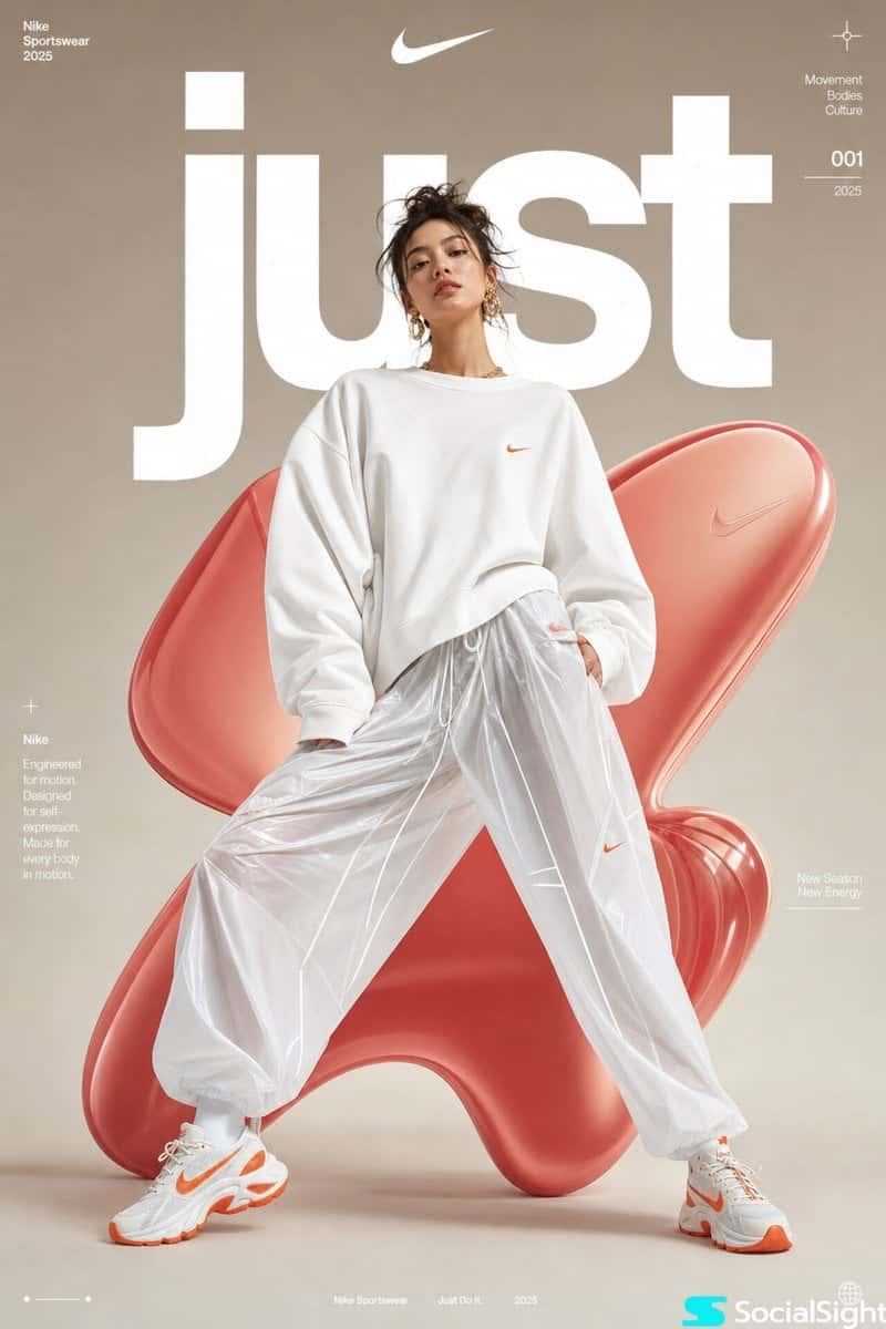 Futuristic Sportswear Fashion Editorial Poster
