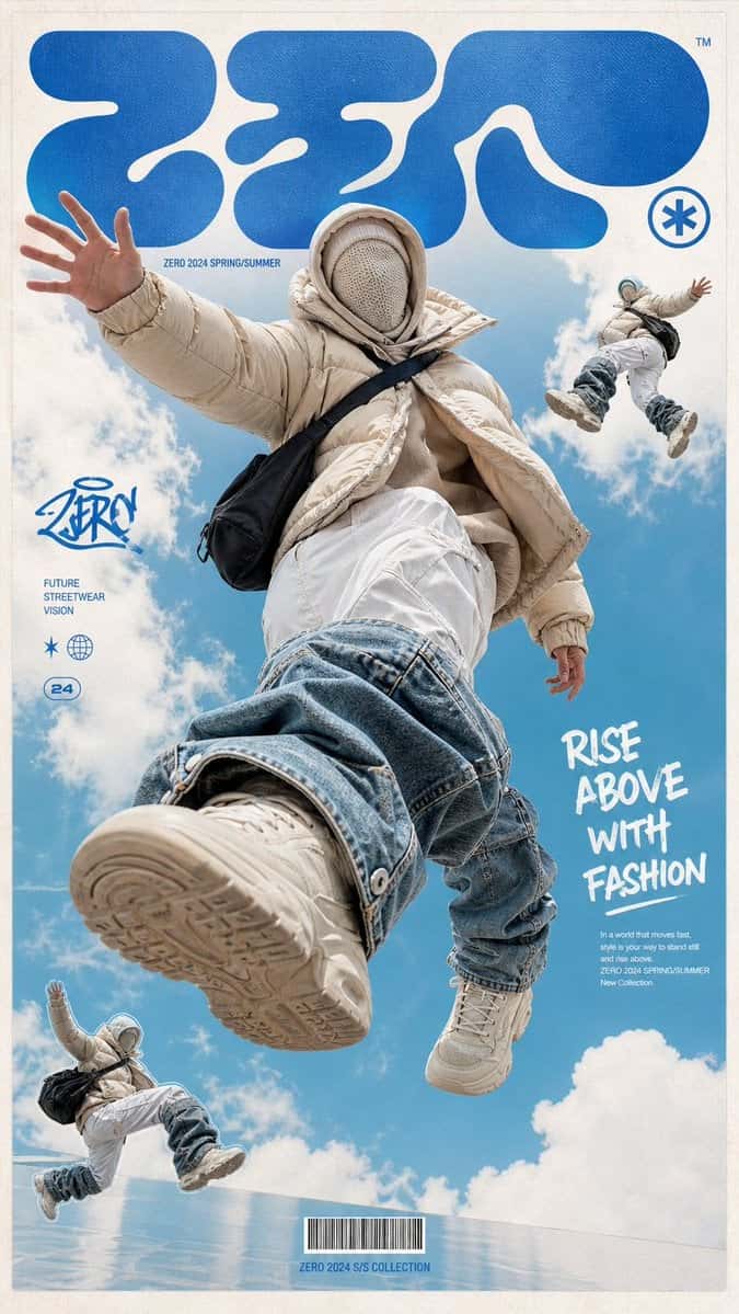 Futuristic Streetwear Fashion Poster Template