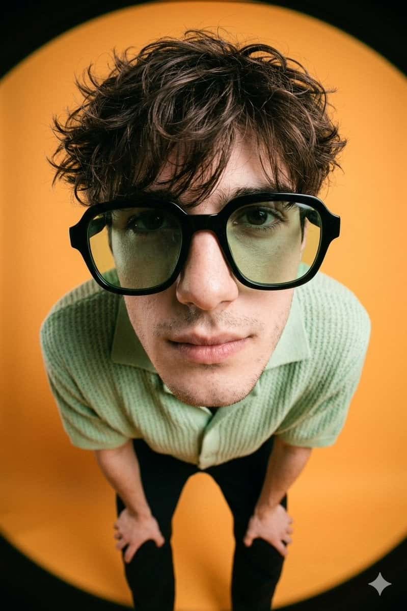 Gen Z Fashion Fisheye Portrait Template