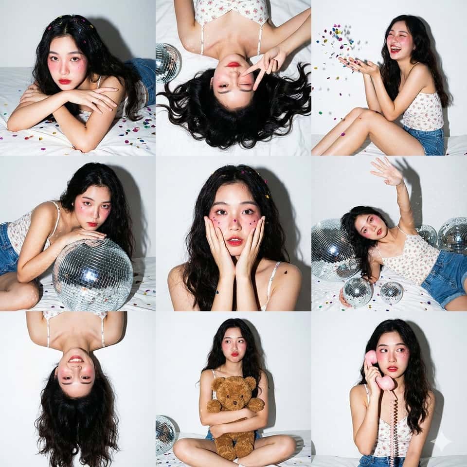 Gen Z Party Photo Collage Template