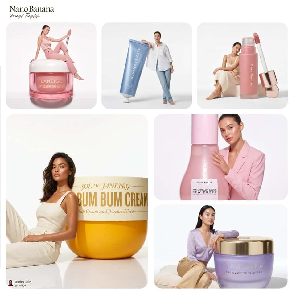 Giant Skincare Beauty Editorial Photo Template