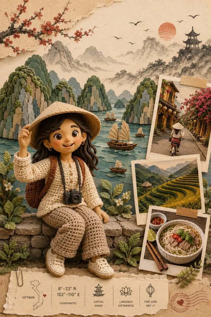 Handcrafted Travel Diorama Art Poster