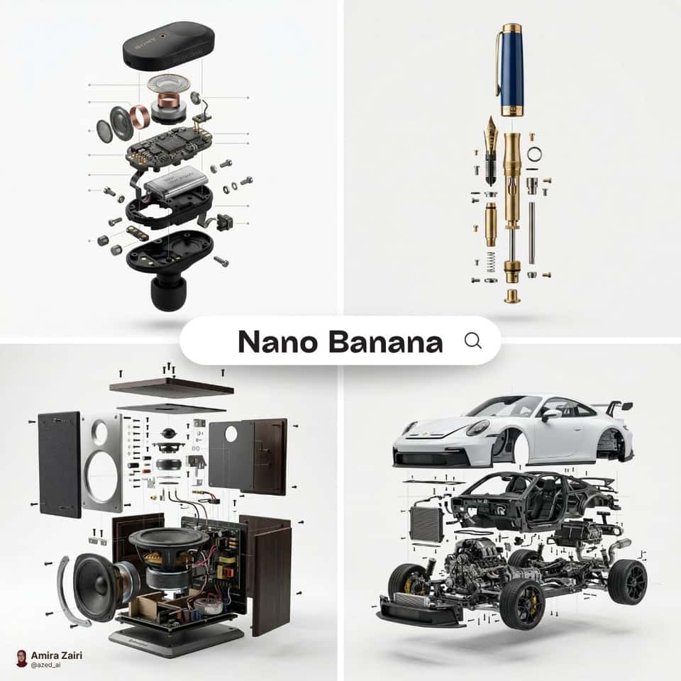 High-End Product Exploded View Photography