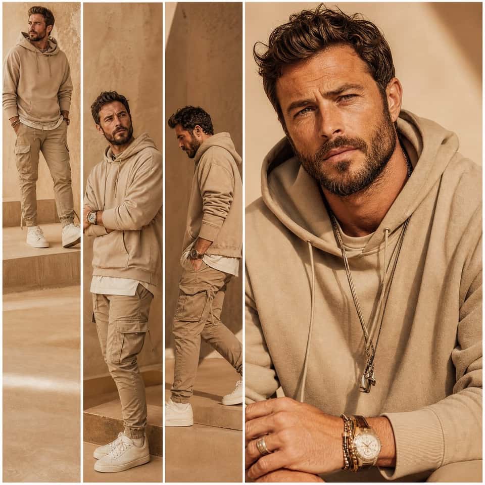 Hollywood Man Fashion Lookbook Collage
