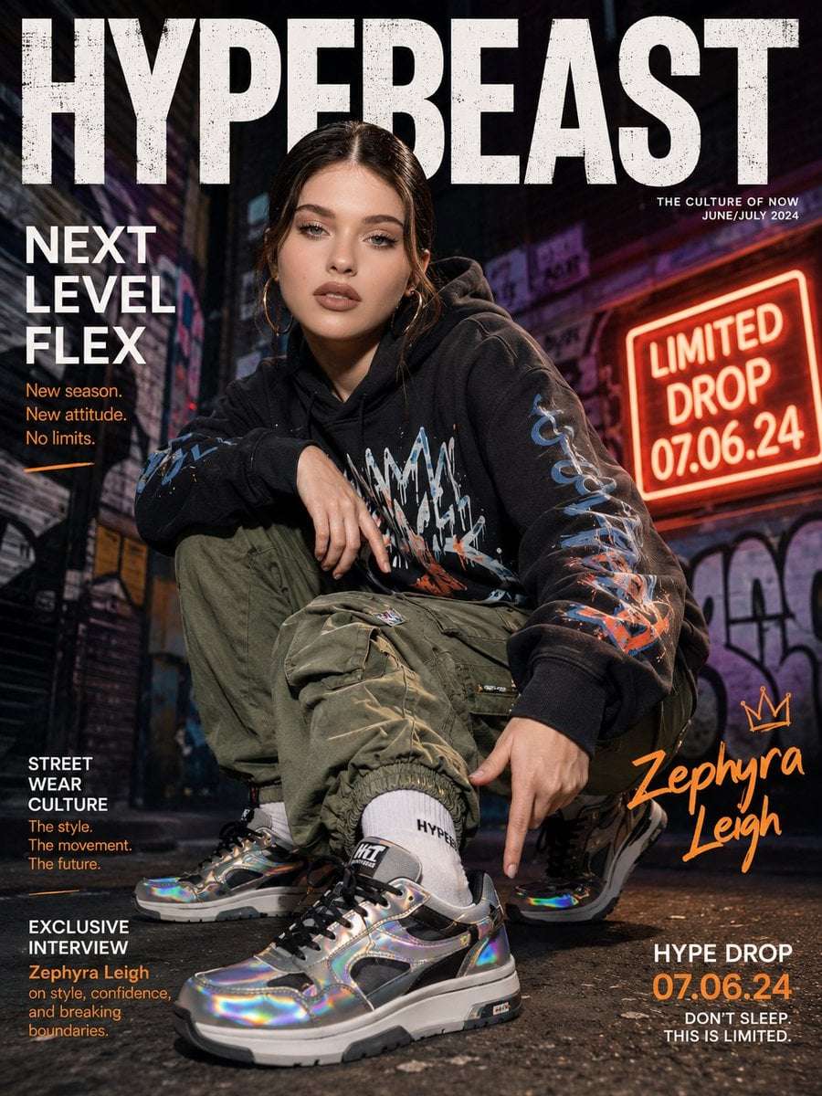 Hypebeast Magazine Cover AI Prompt