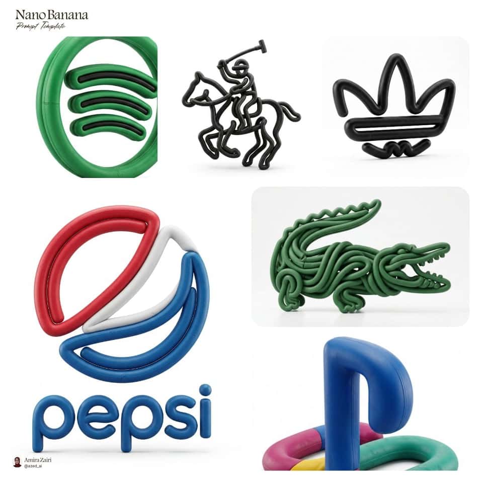 Hyperrealistic Rubber Tubing Logo Render