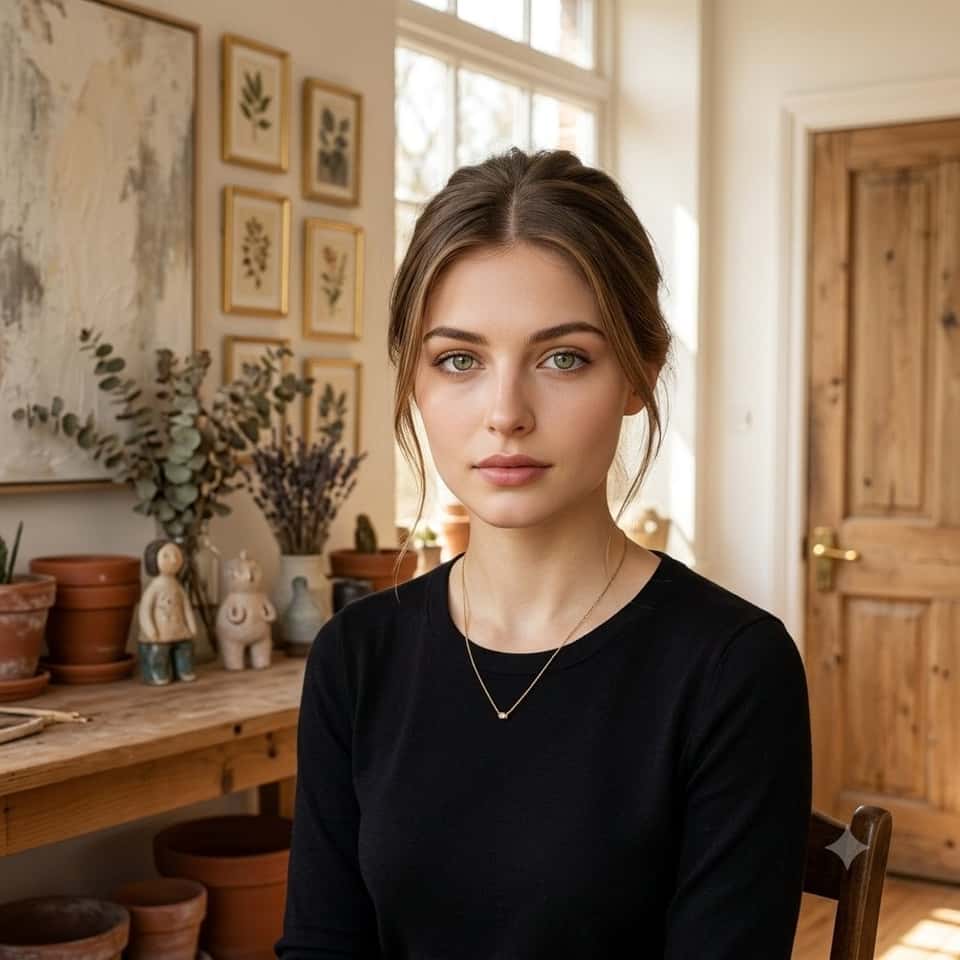 Hyperrealistic Woman Portrait Studio Photography