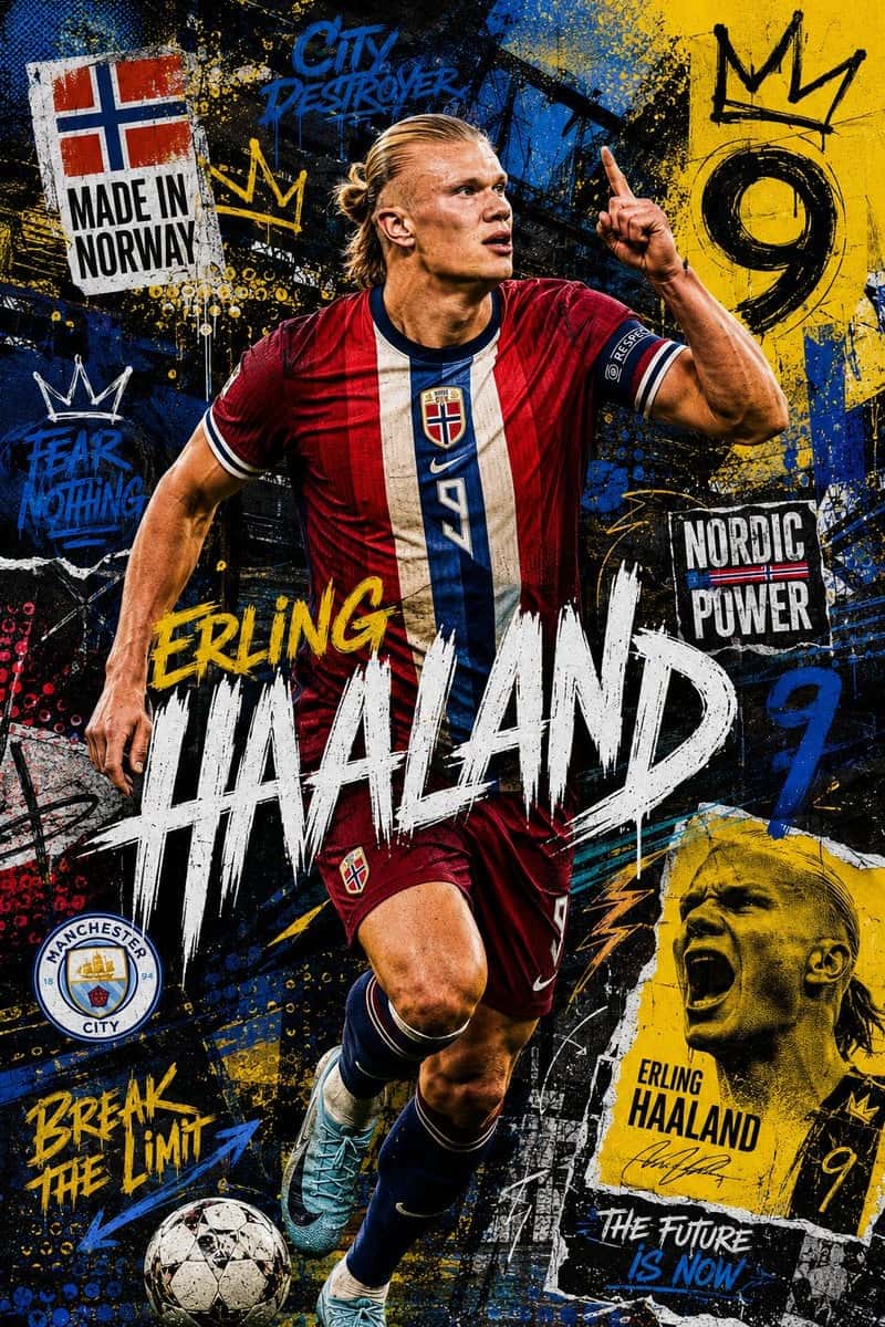 James Rodriguez Football Street Art Poster