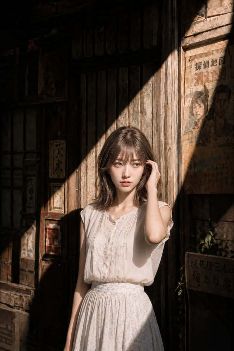 Japanese Street Portrait Young Woman