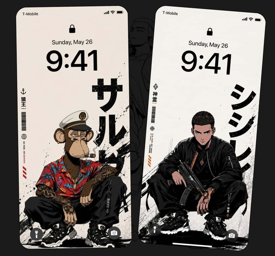 Japanese Streetwear Anime Lock Screen Wallpaper