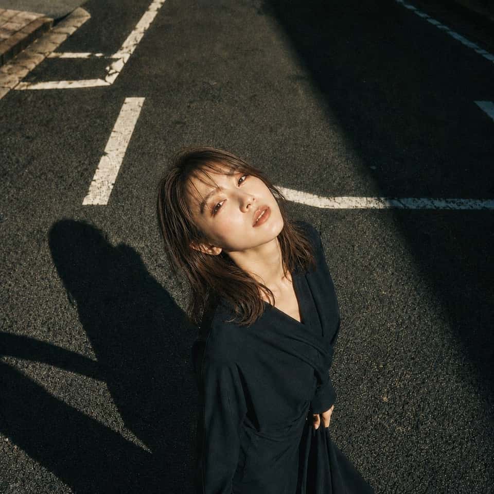 Japanese Woman Street Portrait Film Style