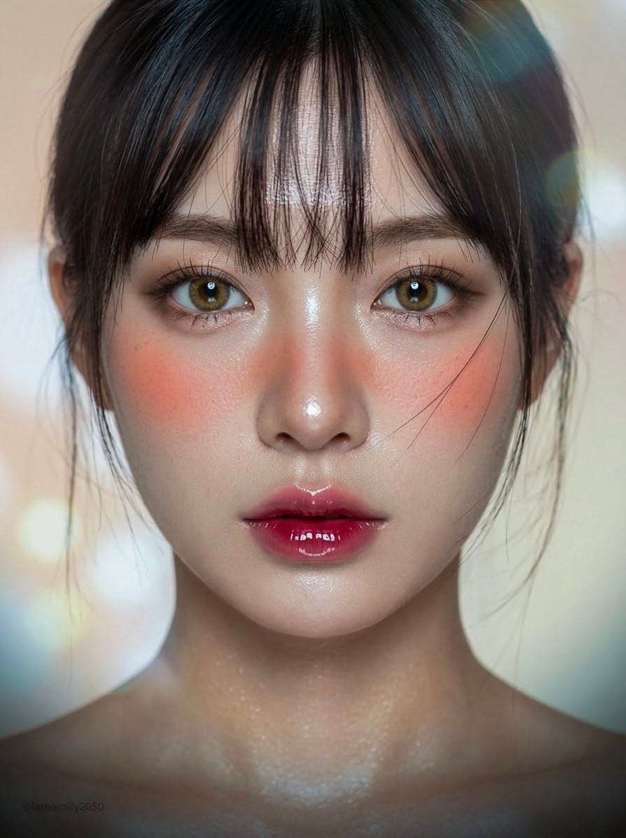K-Beauty Glam Makeup Portrait Template