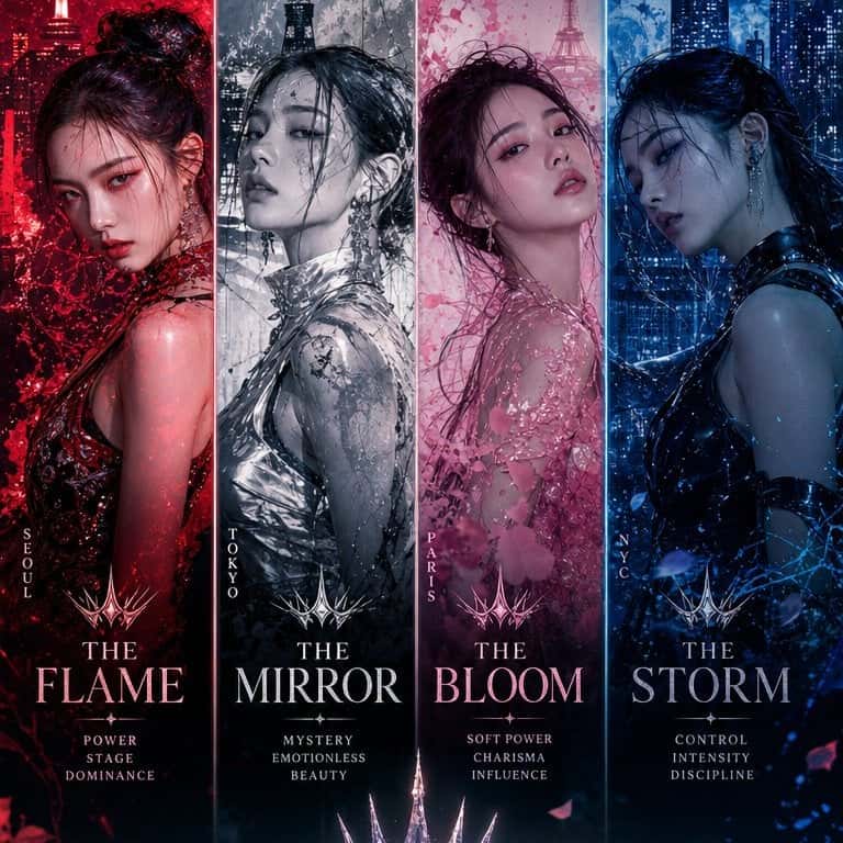 K-Pop Girl Group Luxury Chaos Concept