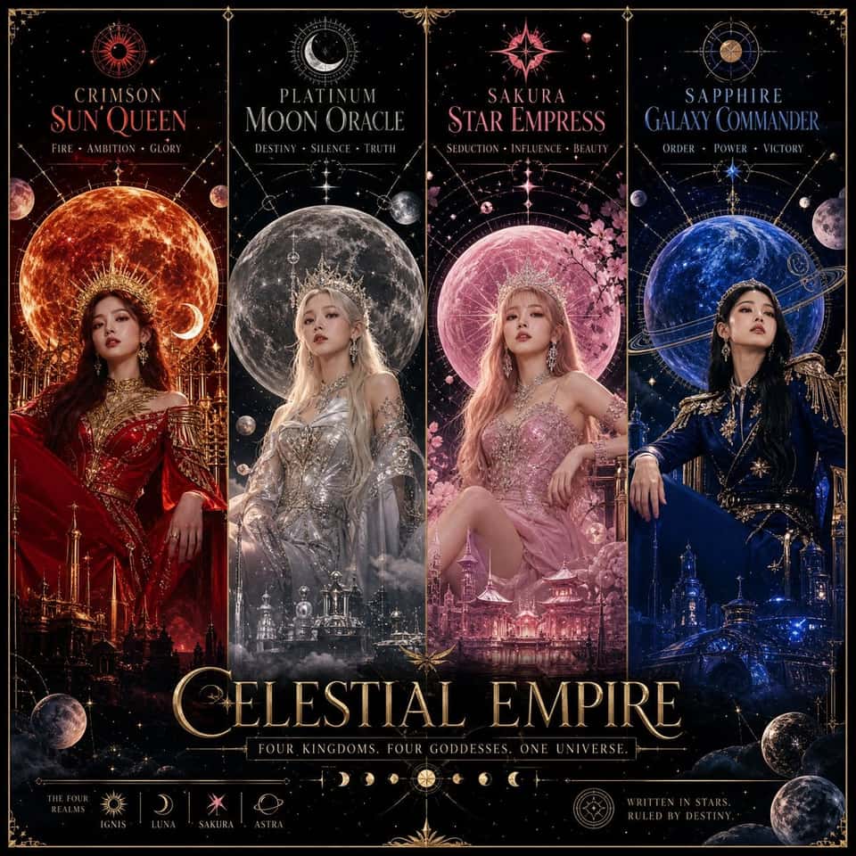 K-Pop Goddesses Cosmic Empire Visual