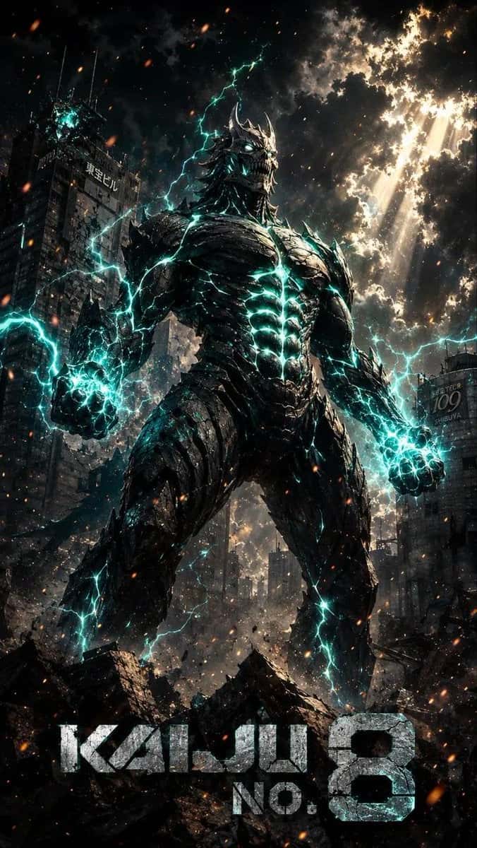 Kaiju No. 8 Dark Sci-Fi Manga Poster