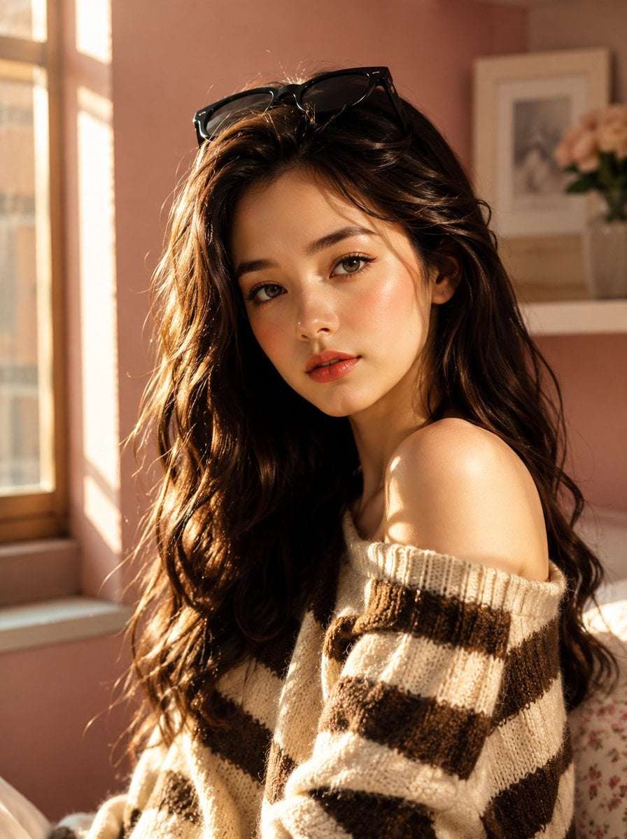 Korean Beauty Portrait Golden Hour