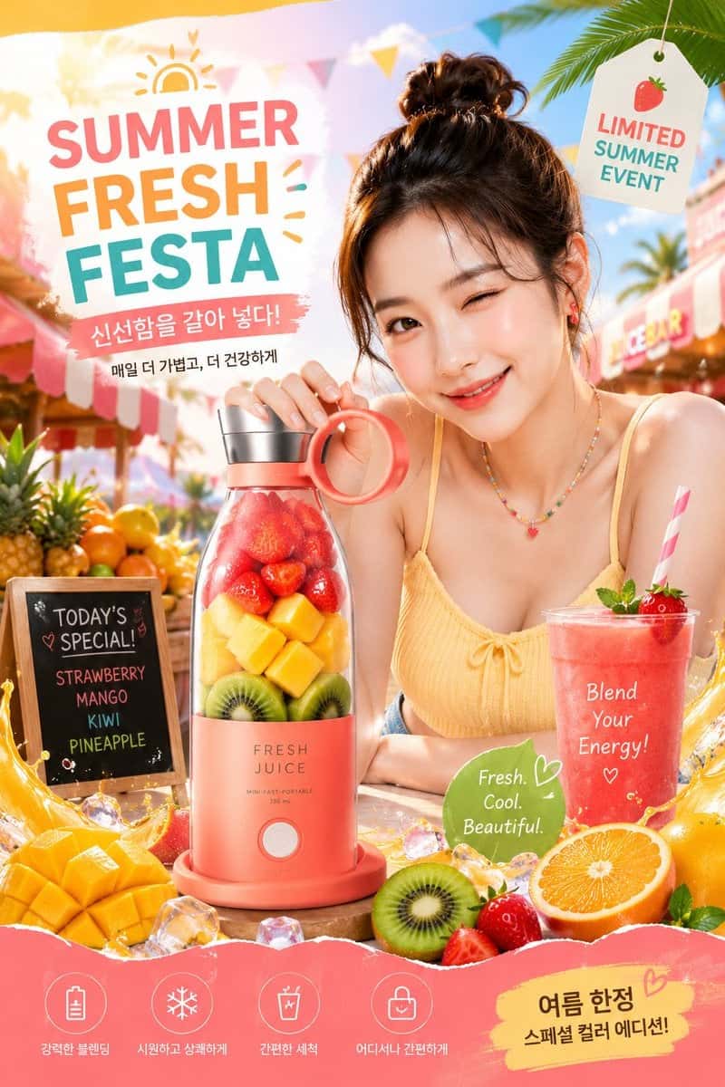 Korean Summer Fruit Blender Ad