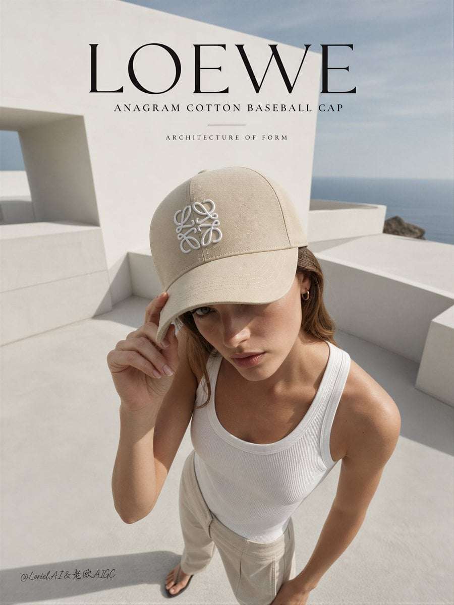 Loewe Anagram Cap Luxury Fashion Poster