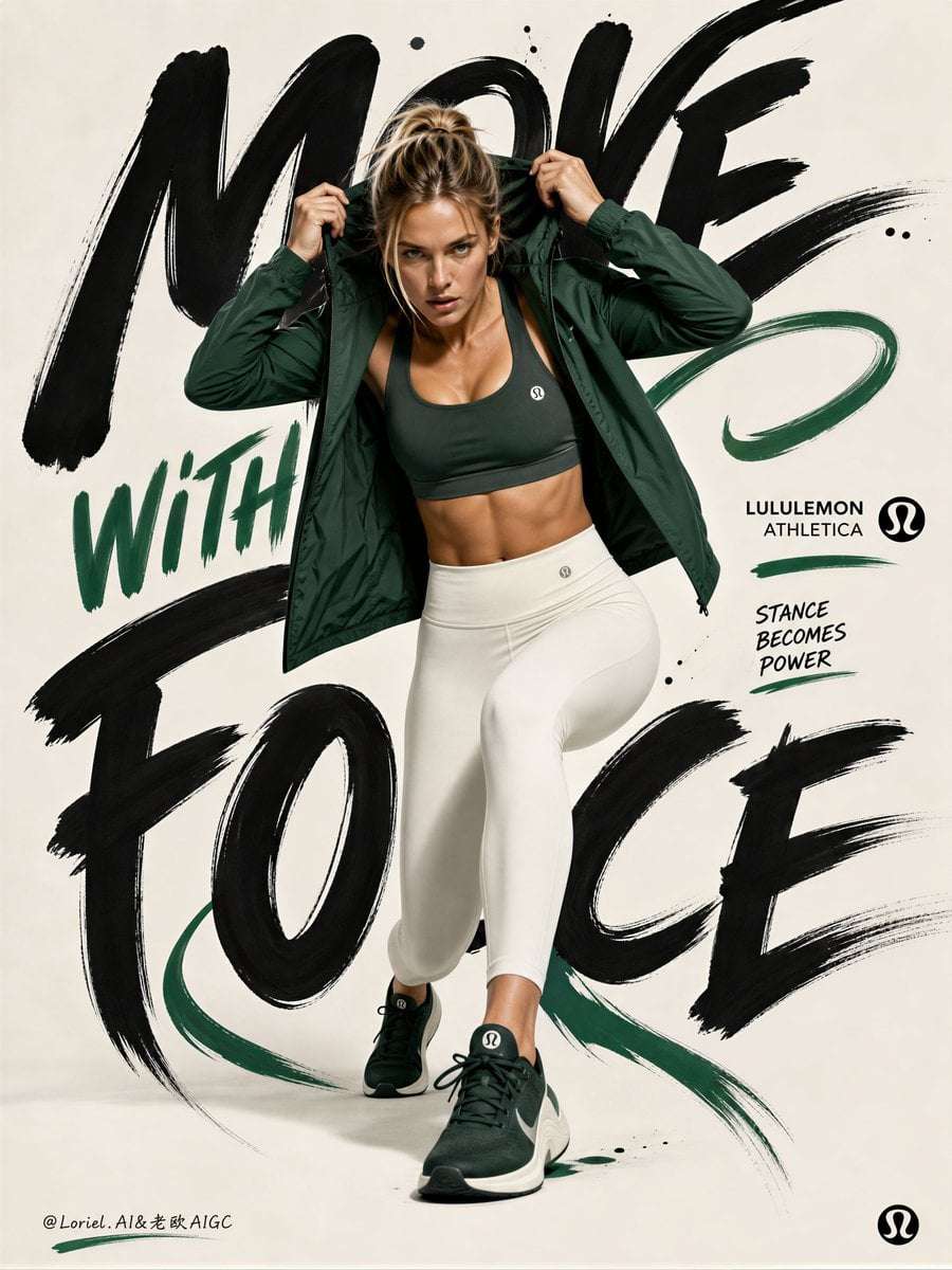 Lululemon Minimalist Graffiti Poster Template
