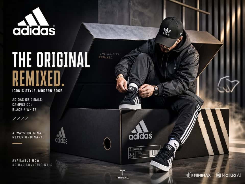 Luxury Adidas Sneaker Box Fashion Editorial