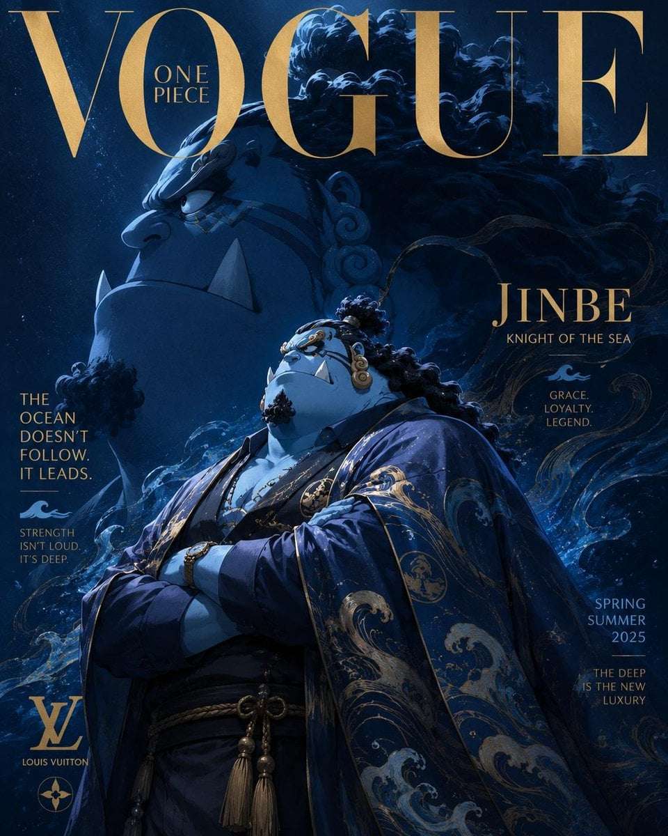 Luxury Anime Fashion Magazine Cover Template