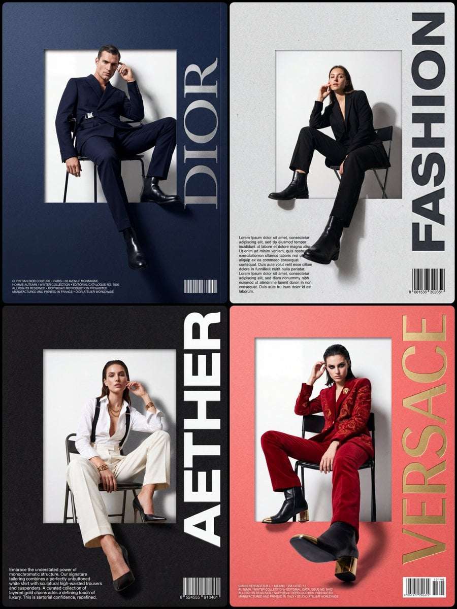 Luxury Fashion Ad Pop Out Template