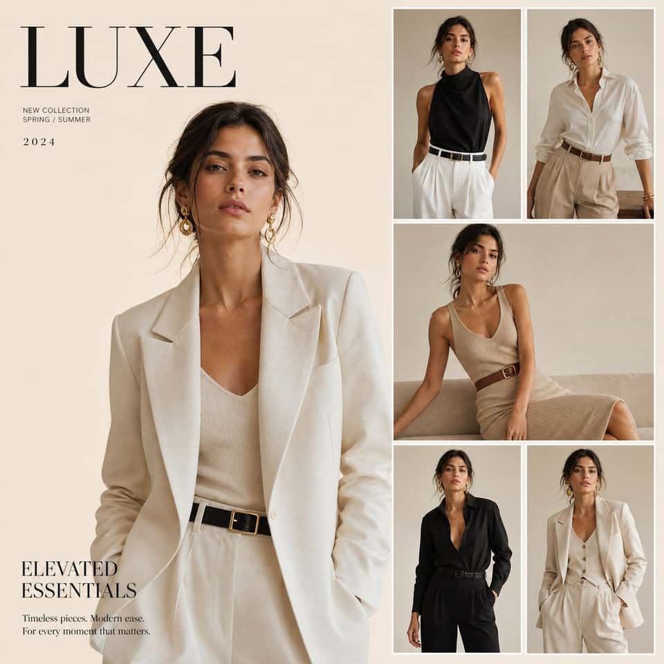 Luxury Fashion Editorial Moodboard Template
