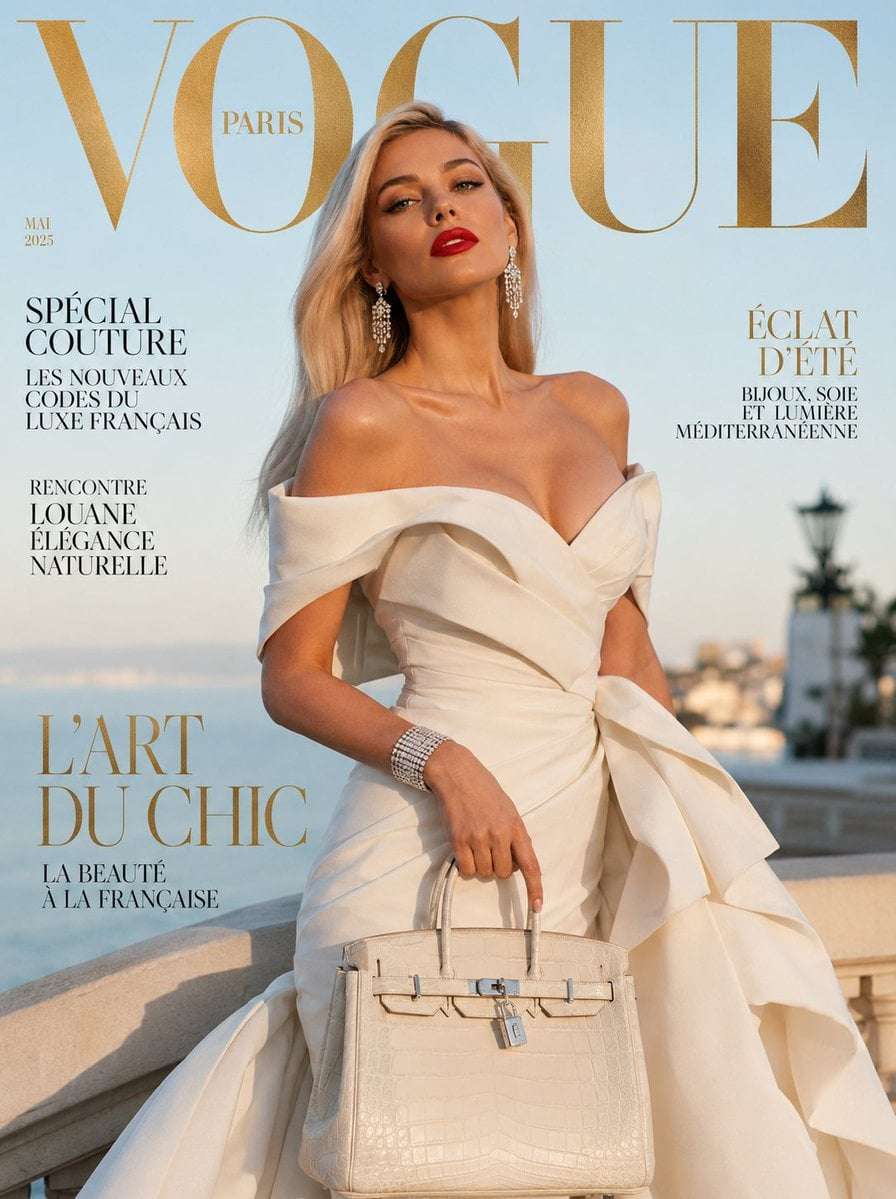 Luxury Fashion Magazine Cover AI Prompt