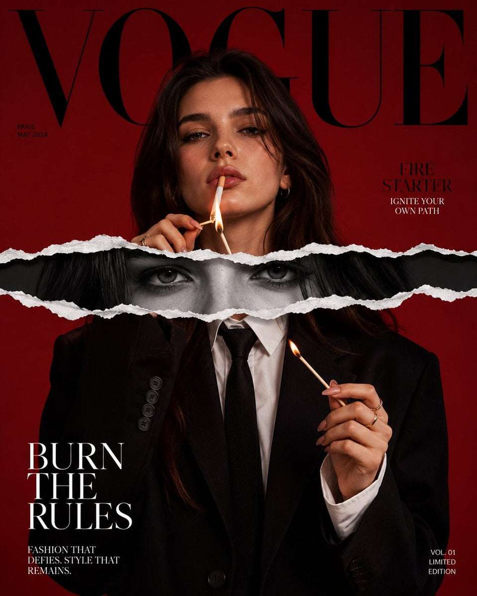 Luxury Fashion Magazine Cover Template