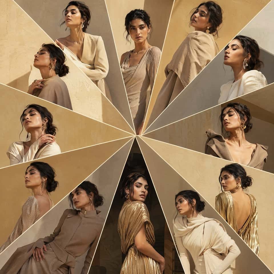 Luxury Fashion Portrait Sunburst Template