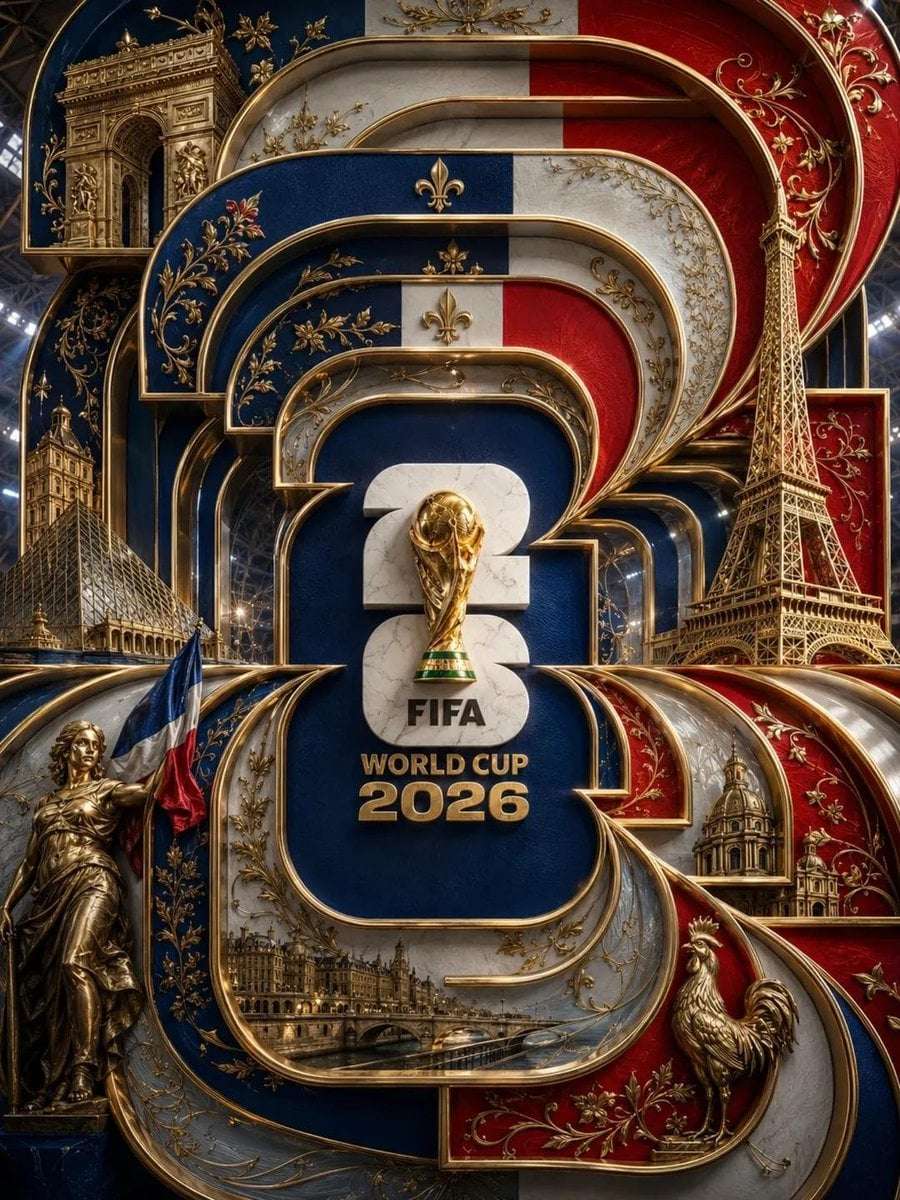 Luxury FIFA World Cup 2026 France Poster