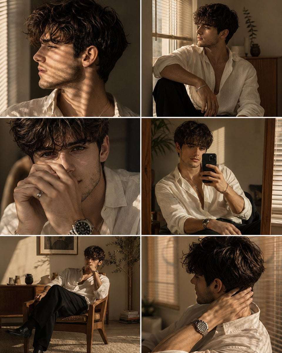 Luxury Men's Fashion Editorial Collage