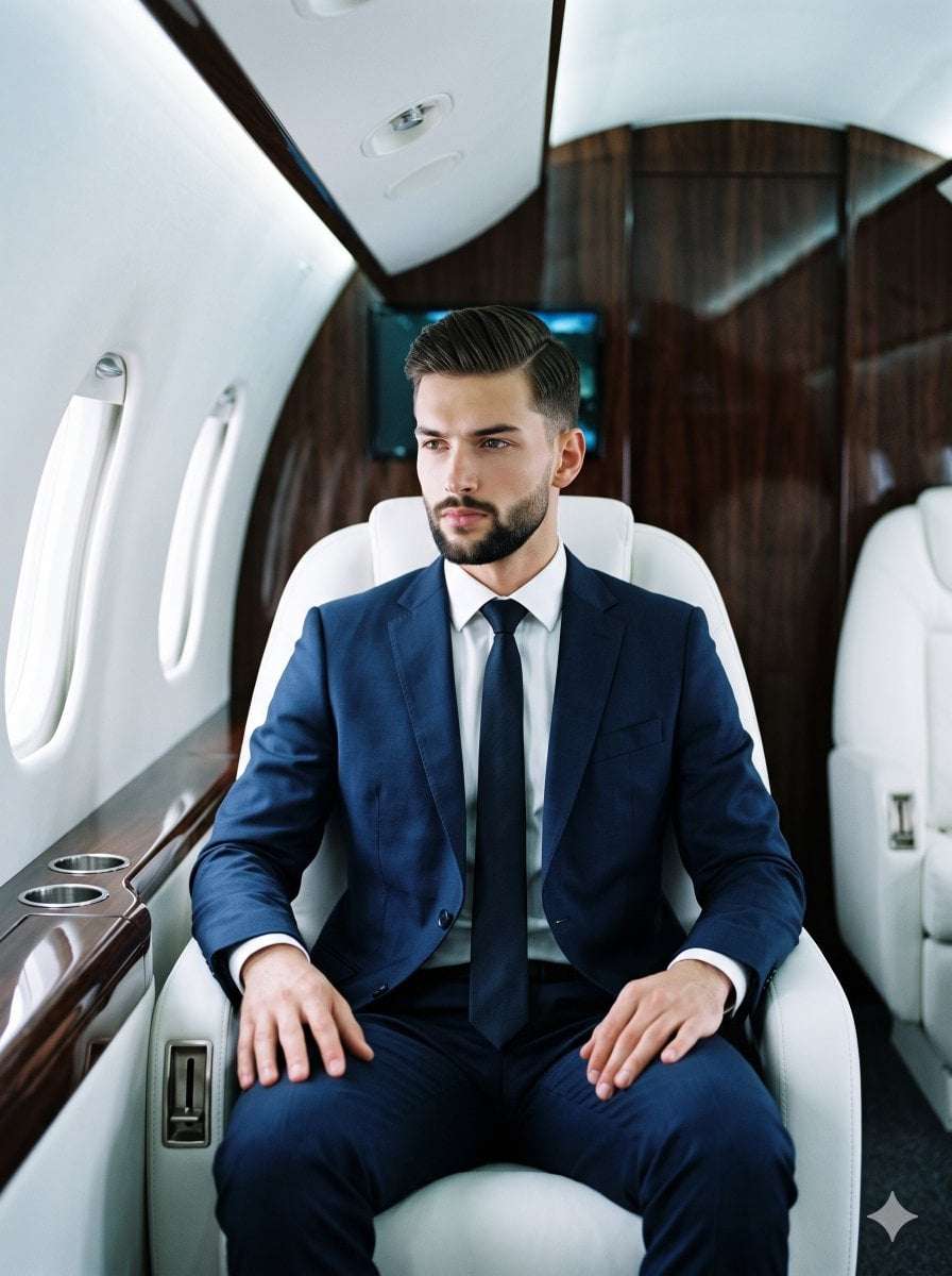 Luxury Private Jet Portrait Template