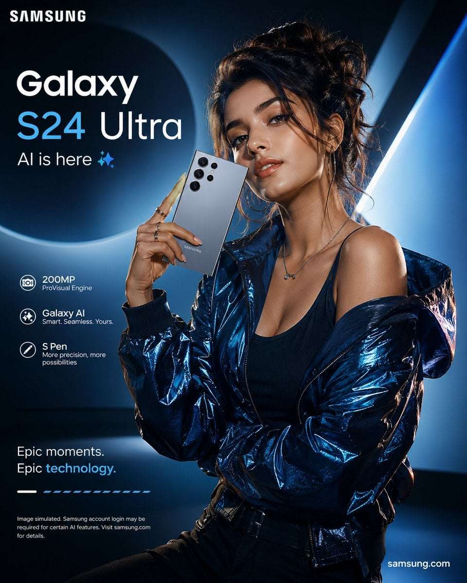 Luxury Smartphone Ad Poster Template