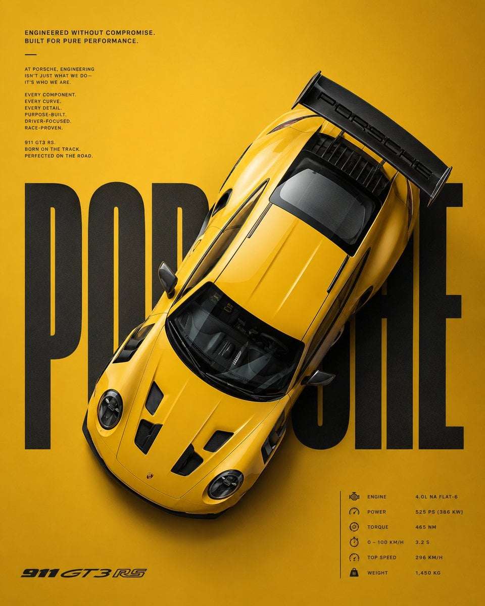 Luxury Sports Car Ad Poster