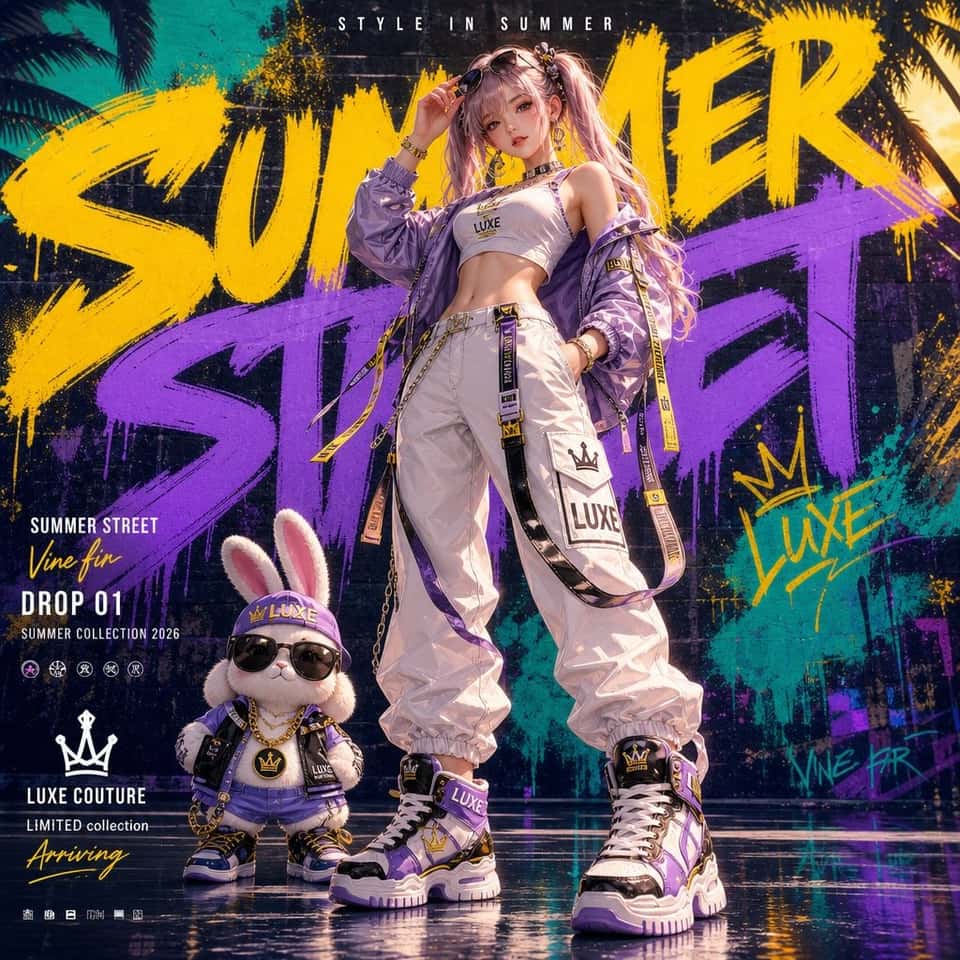 Luxury Summer Streetwear Fashion Poster