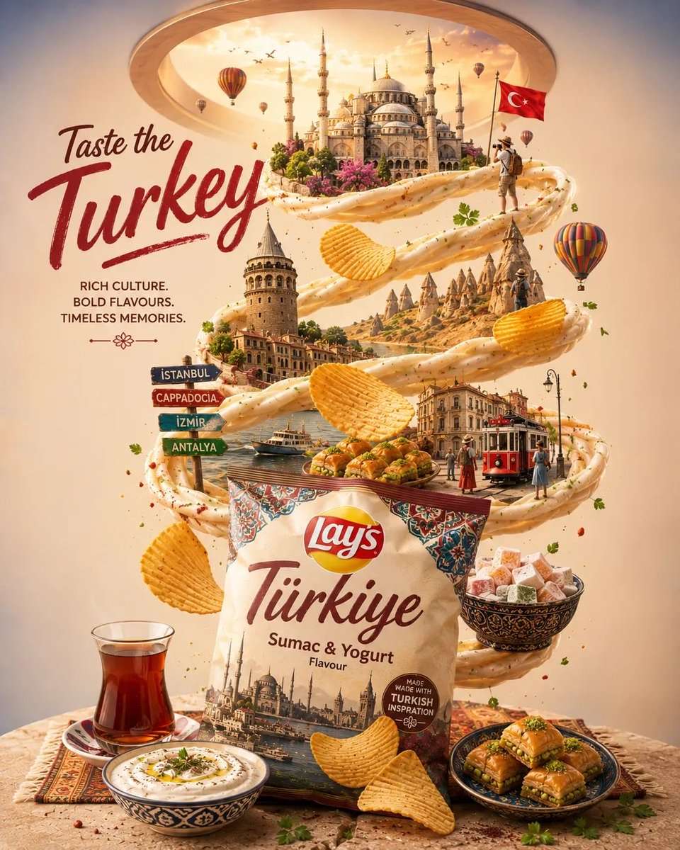 Luxury Travel Food Chips Ad Poster