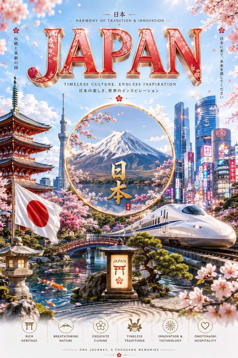 Luxury Travel Poster 3D Cinematic Illustration