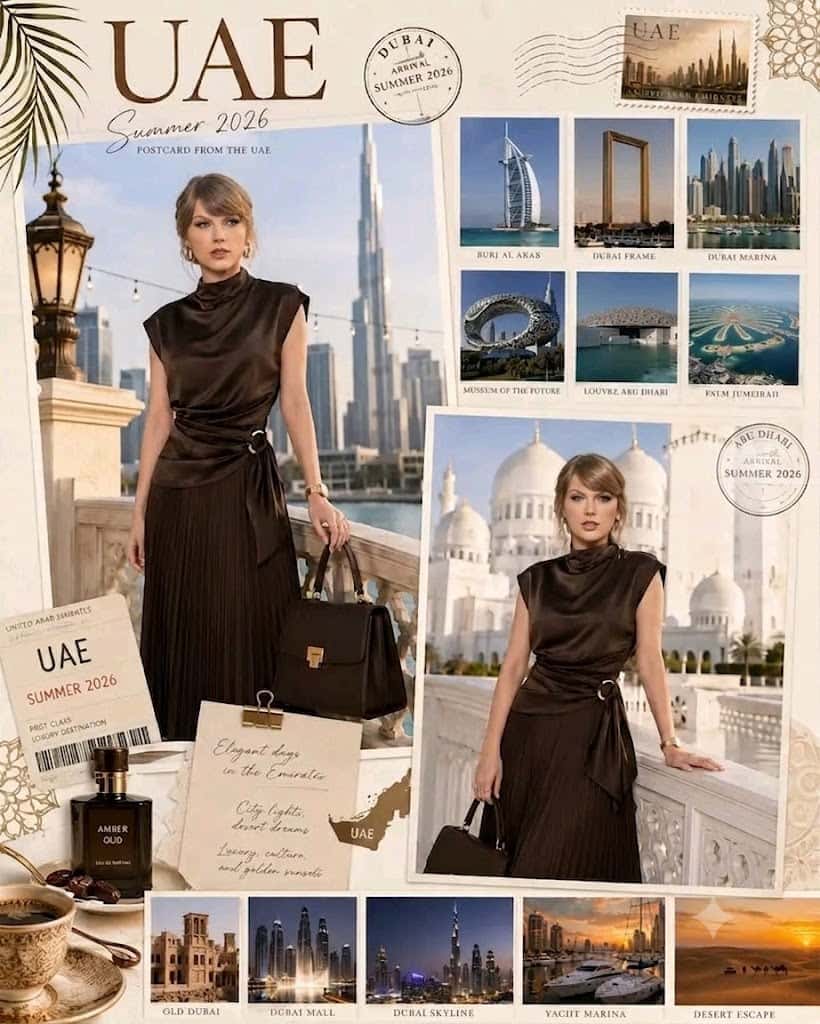 Luxury UAE Travel Scrapbook Magazine Style