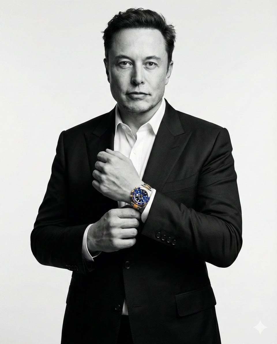 Luxury Watch Ad Elon Musk Photo