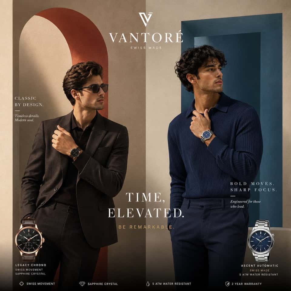 Luxury Watch Ad Split Panel