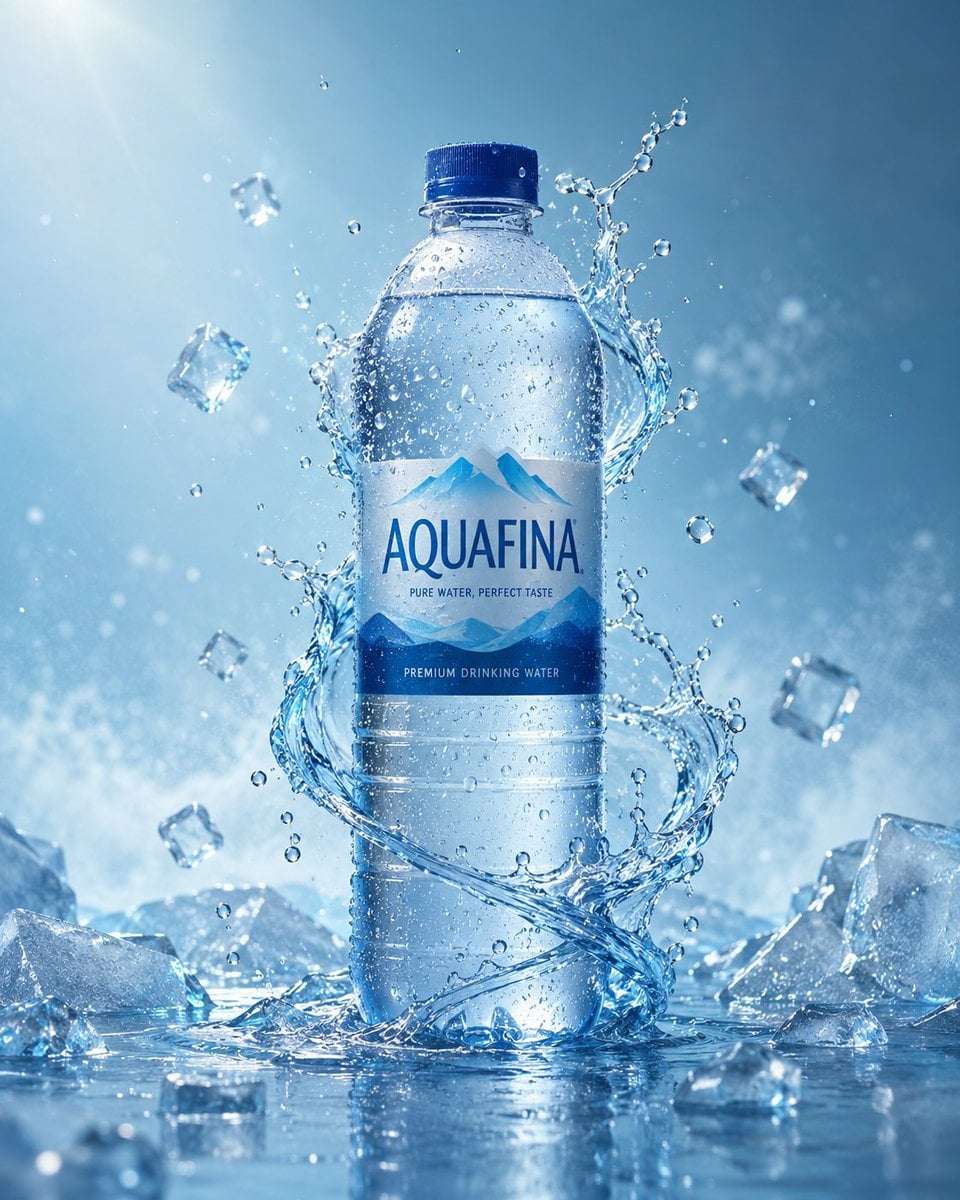 Luxury Water Bottle Product Photography Template