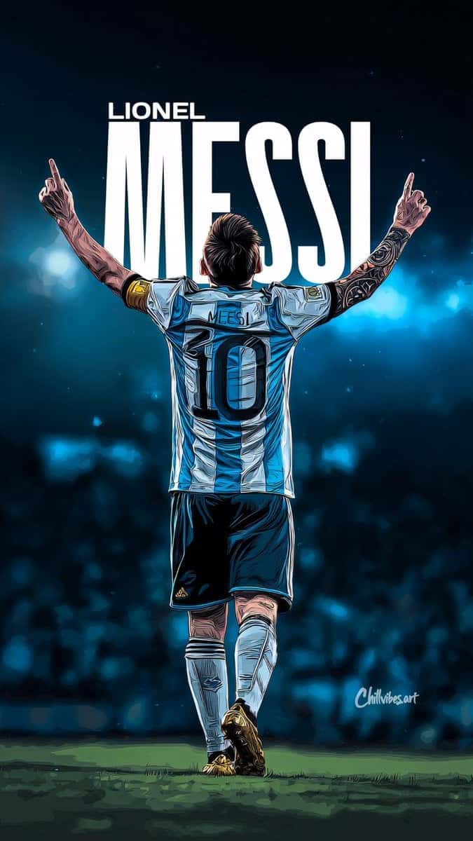 Messi Victory Celebration AI Art