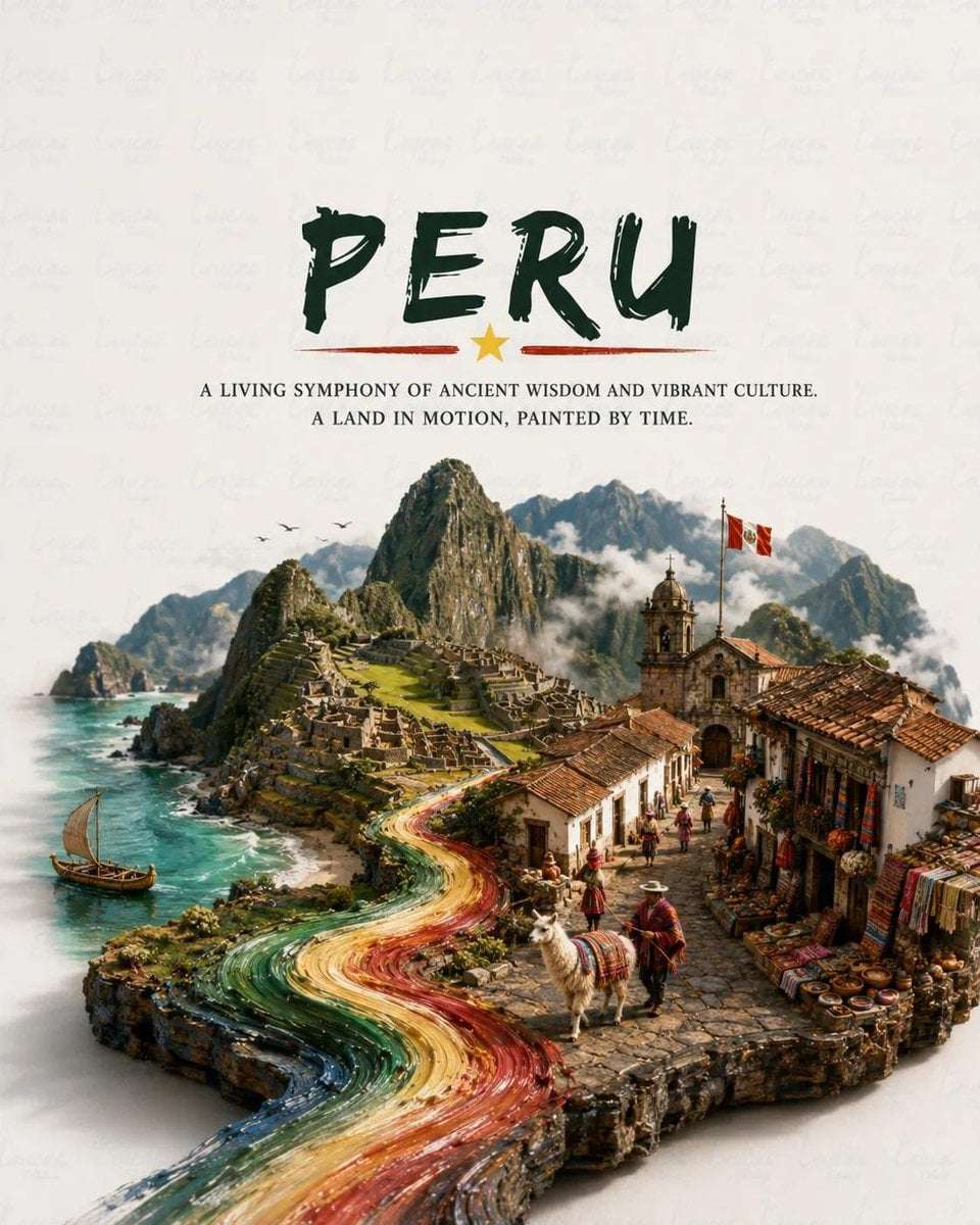Miniature Diorama Travel Poster Template