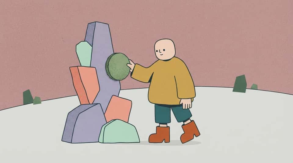Minimal Flat Animated Character Scene