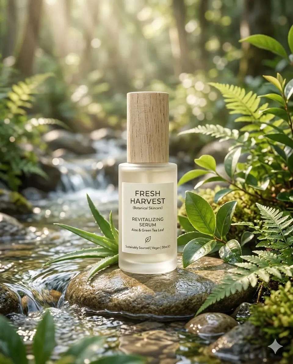 Minimalist Eco Skincare Product Photography