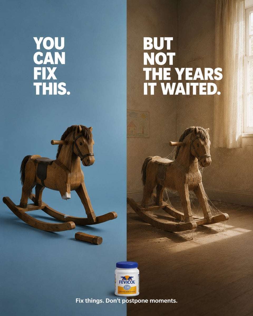 Minimalist Emotional Contrast Ad Template