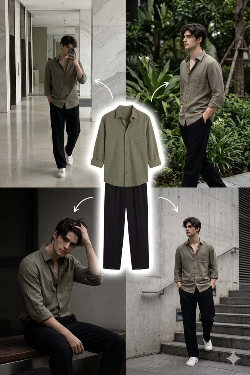 Minimalist Fashion Lookbook Collage